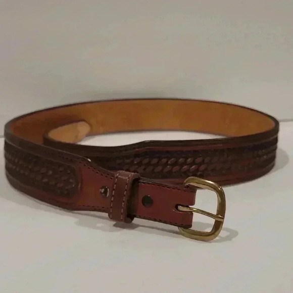 Lined Leather Belt Basket design - Picture 1 of 6